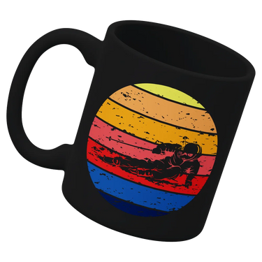 Vintage Skier White Coffee Mug